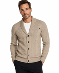 Everett — Shawl-Collar Cable Knit Cardigan