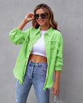 Henrietta — Women's Distressed Oversized Denim Jacket