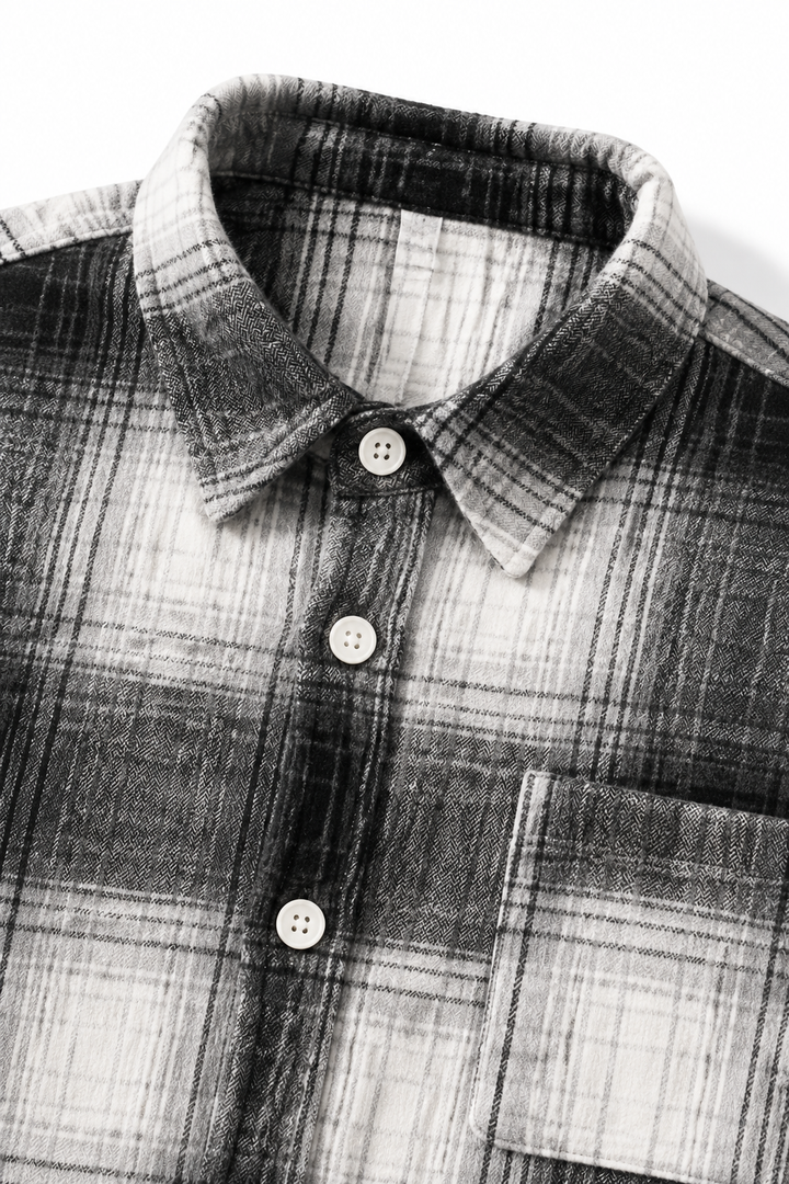 Ellis — Men’s Oversized Brushed Check Shirt