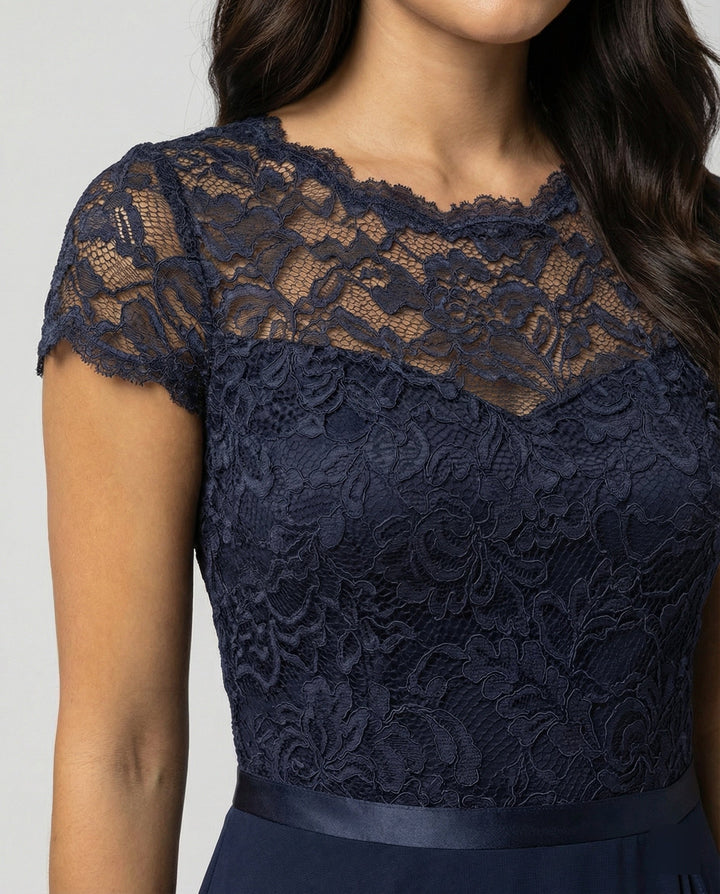 Frieda — Sheer Short-Sleeve Dress