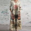 Marisole — Patchwork Long-Sleeve Maxi Dress