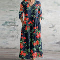 Marisole — Patchwork Long-Sleeve Maxi Dress