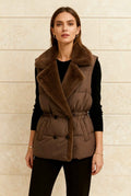 Josefa — Women's Belted Faux-Fur Vest