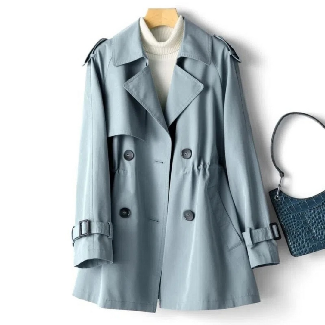 Carlotta — Double-Breasted Long Trench Coat