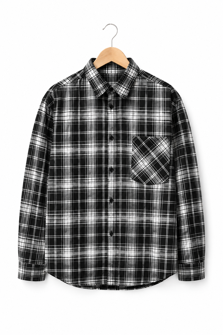 Ansel — Men’s Relaxed Checked Overshirt