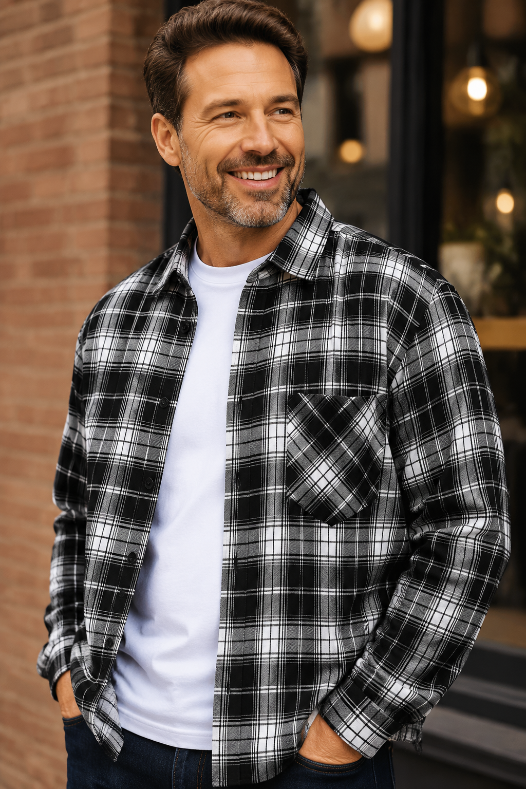 Ansel — Men’s Relaxed Checked Overshirt