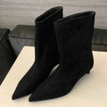 Sonja — Women's Pointed Block-Heel Ankle Boots