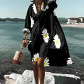 Leni — Long-Sleeve Printed Knee Dress