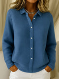Birgit — Collared Button-Front Sweater