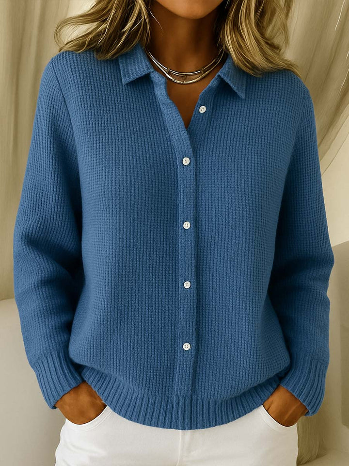 Birgit — Collared Button-Front Sweater