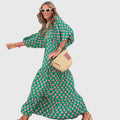 Selina — Boho-Print Maxi Dress