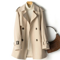 Carlotta — Double-Breasted Long Trench Coat