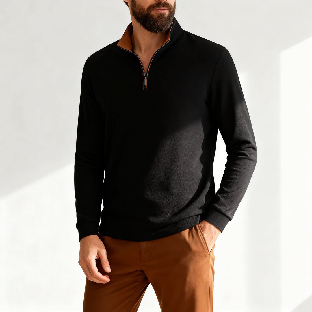Hollis — Quarter-Zip Knit Pullover