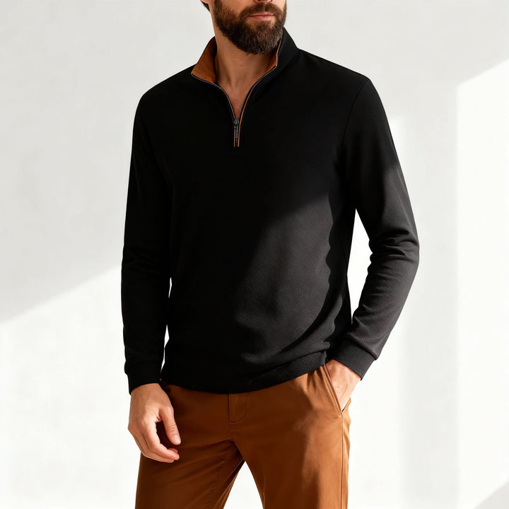 Hollis — Quarter-Zip Knit Pullover