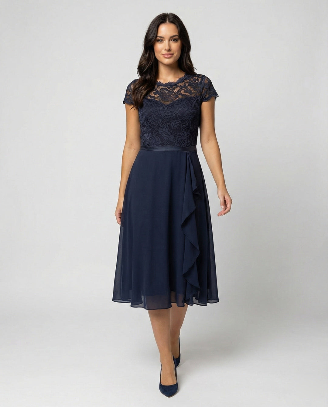 Frieda — Sheer Short-Sleeve Dress