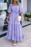Danae — Belted A-Line Maxi Dress