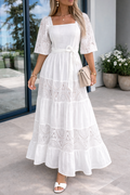 Danae — Belted A-Line Maxi Dress