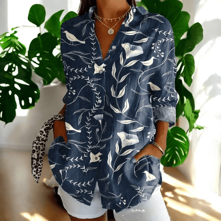 Liesl — Vintage-Style Collared Blouse