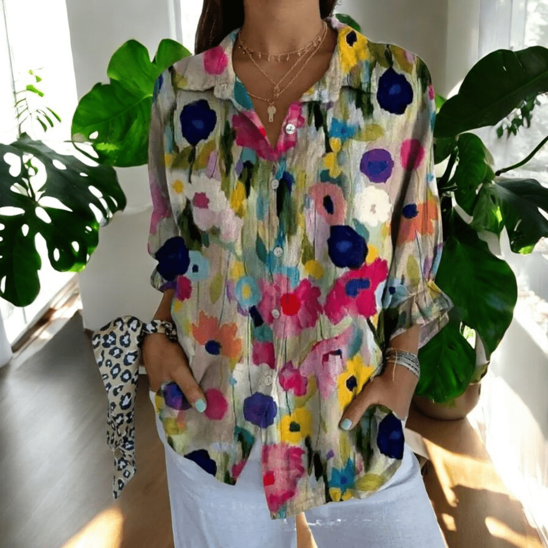 Liesl — Vintage-Style Collared Blouse