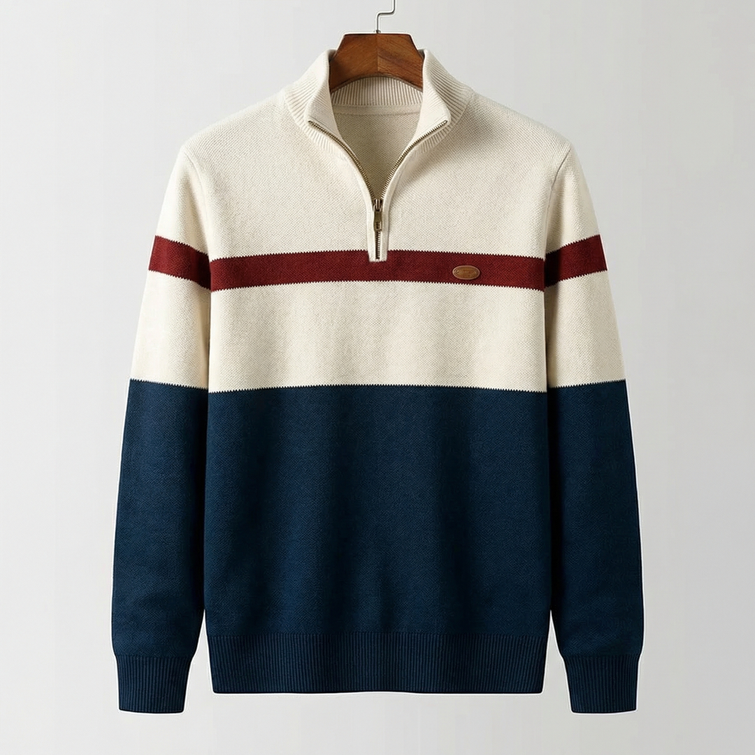 Silas — Heritage Quarter-Zip Sweater