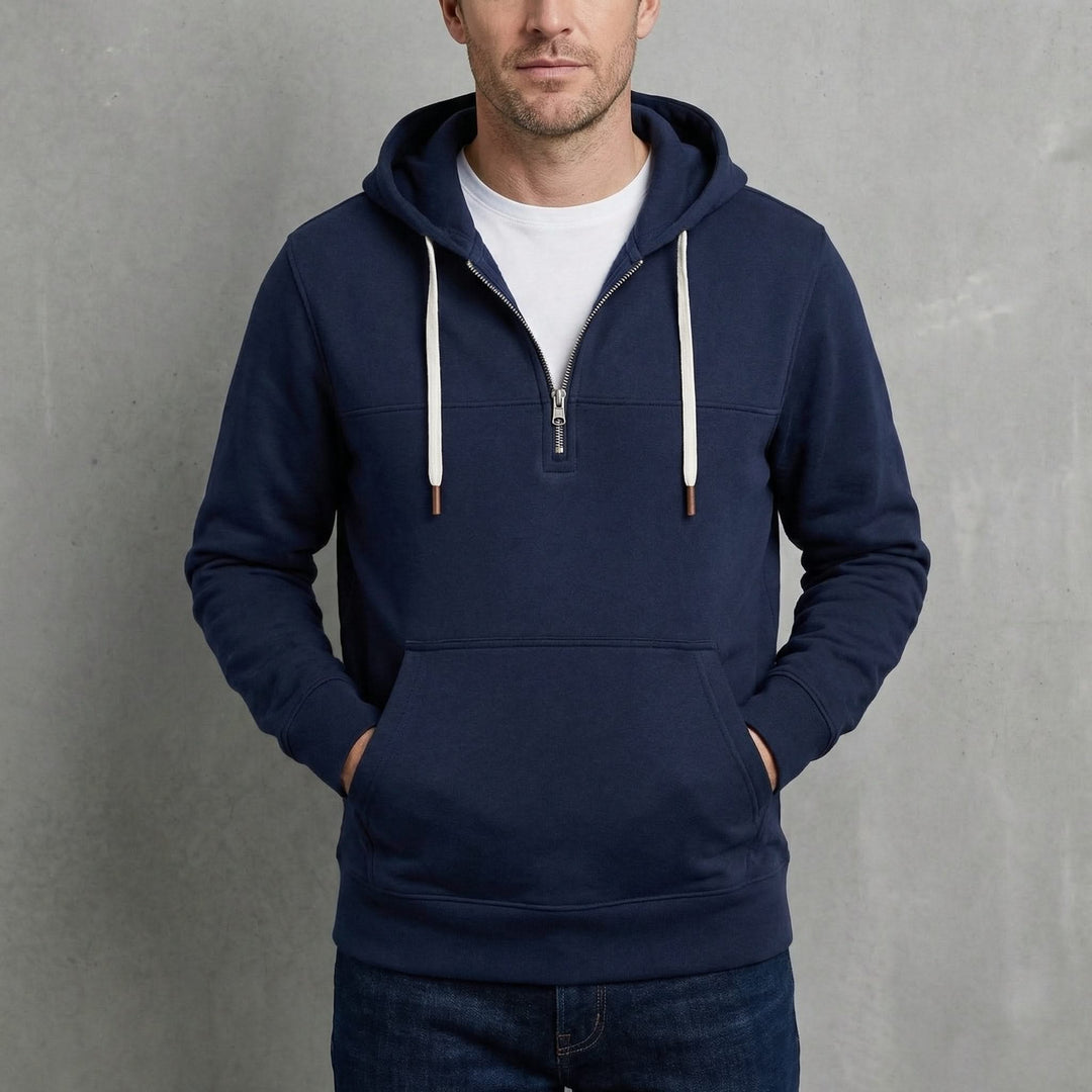 Gideon — Fleece-Lined Quarter-Zip Hoodie