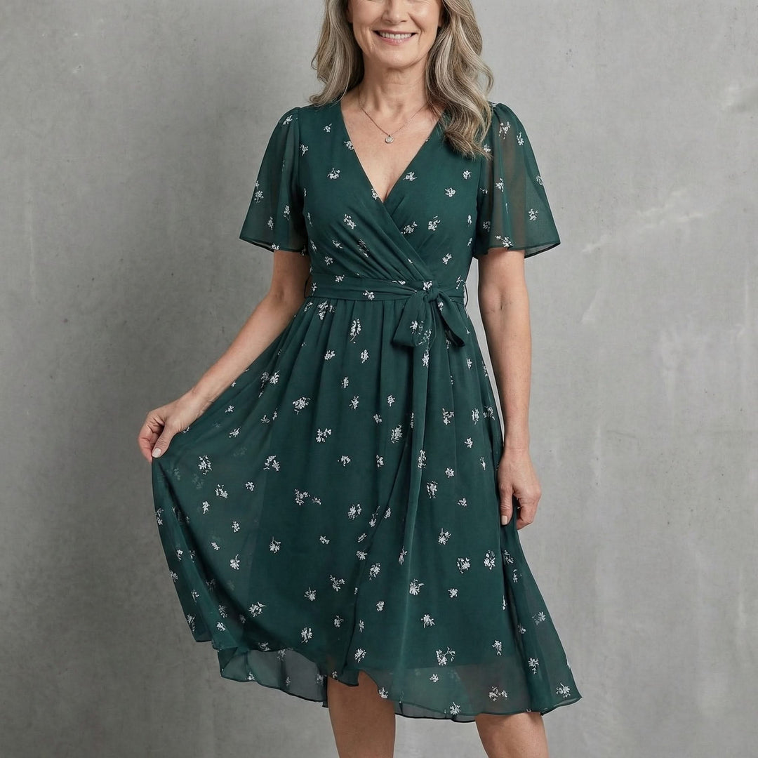Linnea — Fluid V-Neck Dress