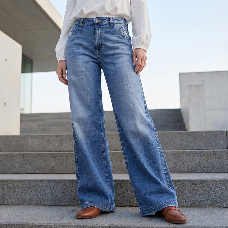 Genevra — Vintage High-Waist Wide-Leg Jeans