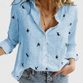 Olwen — Cotton-Linen Button-Down Blouse