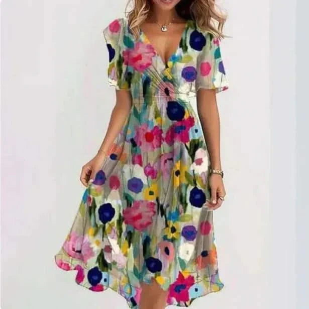 Linnea — Fluid V-Neck Dress