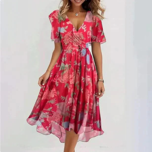 Linnea — Fluid V-Neck Dress