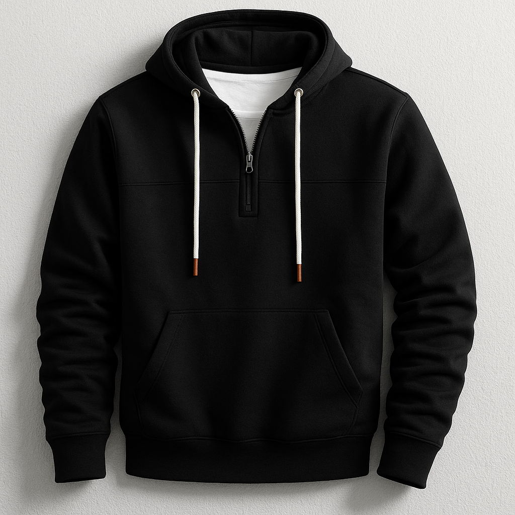 Gideon — Fleece-Lined Quarter-Zip Hoodie