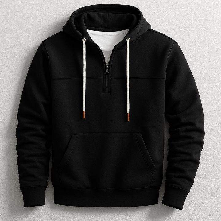 Gideon — Fleece-Lined Quarter-Zip Hoodie