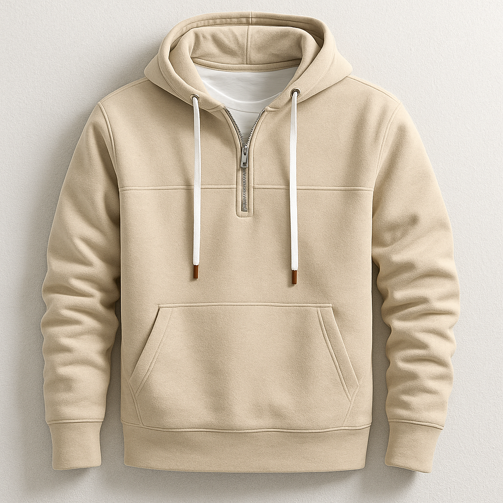 Gideon — Fleece-Lined Quarter-Zip Hoodie
