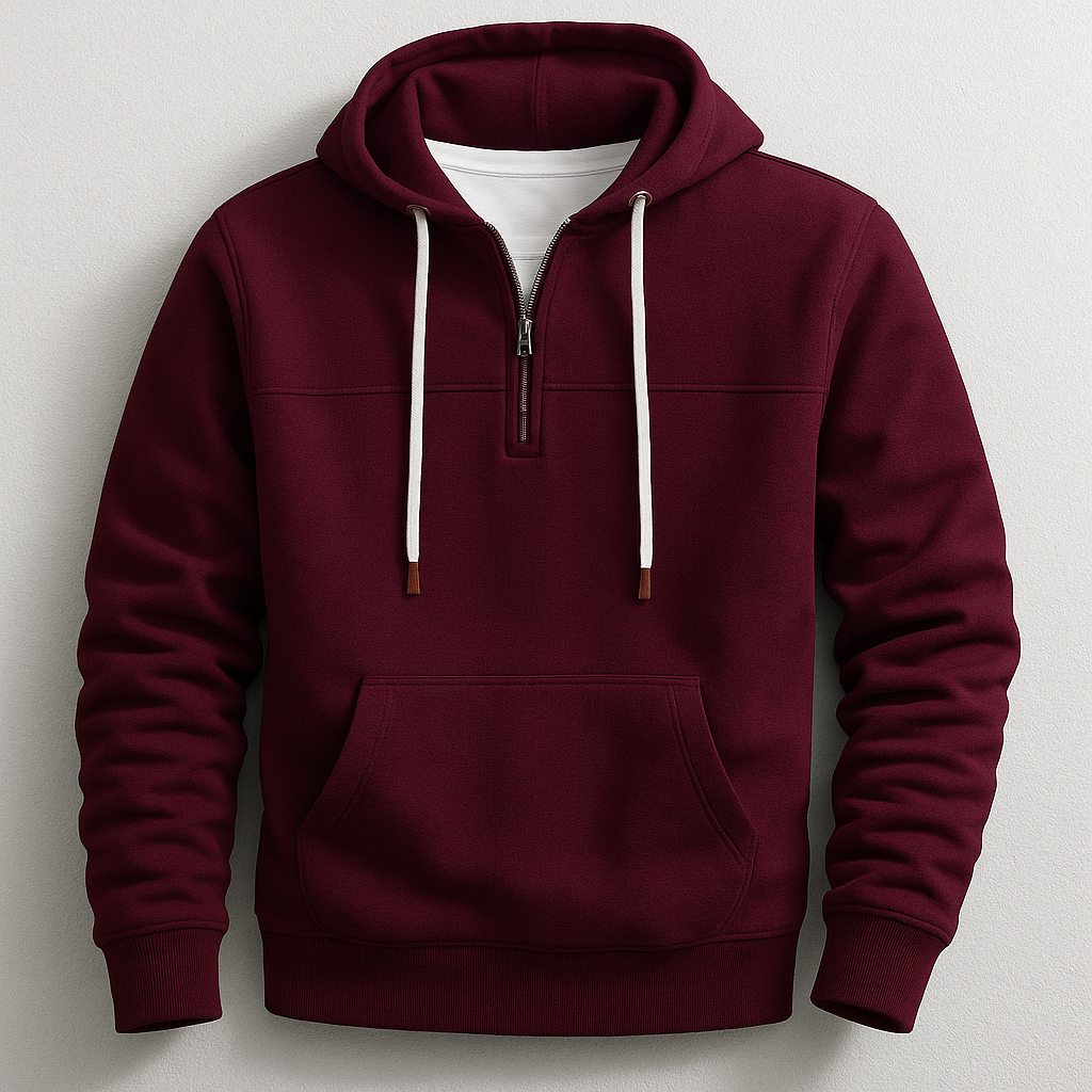 Gideon — Fleece-Lined Quarter-Zip Hoodie