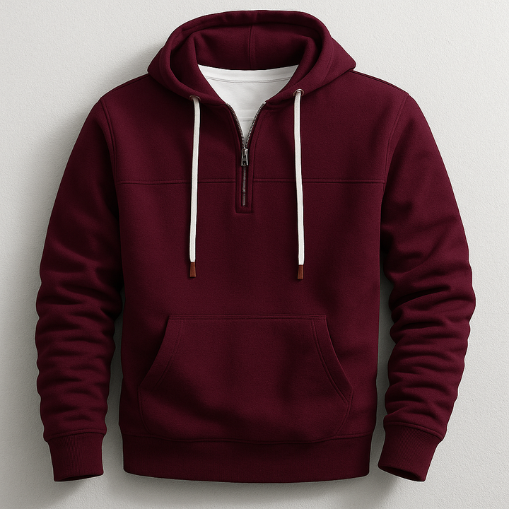 Gideon — Fleece-Lined Quarter-Zip Hoodie