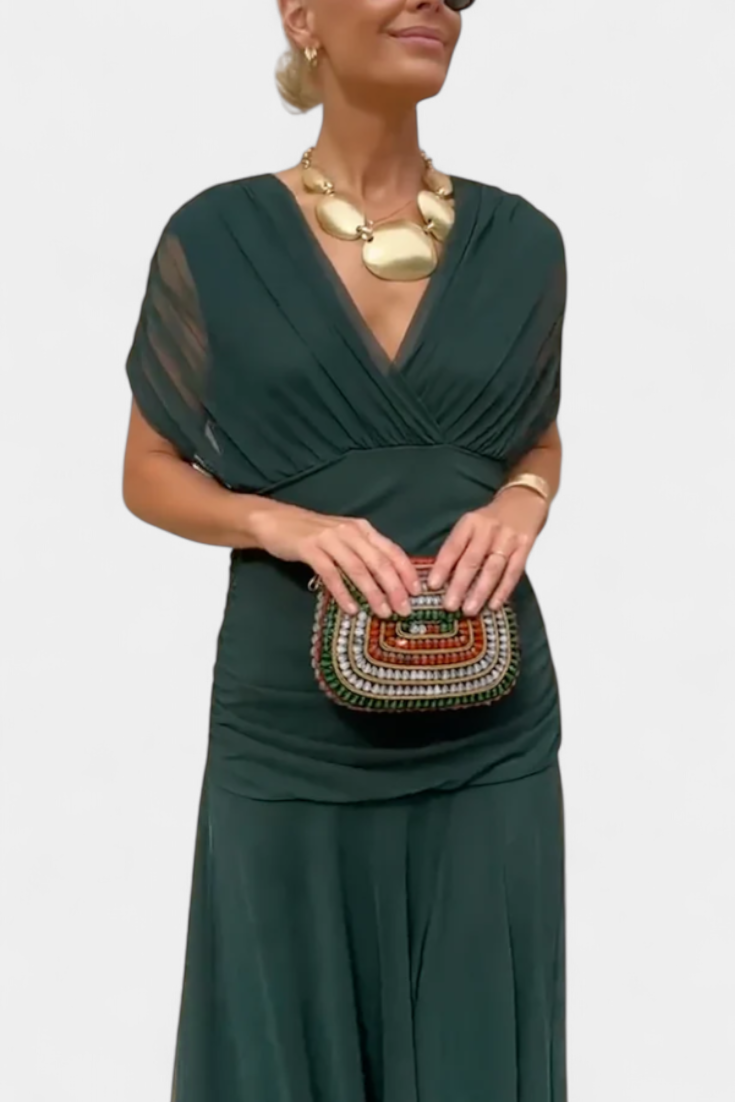 Seraphina — Off-Shoulder Ruched Evening Dress