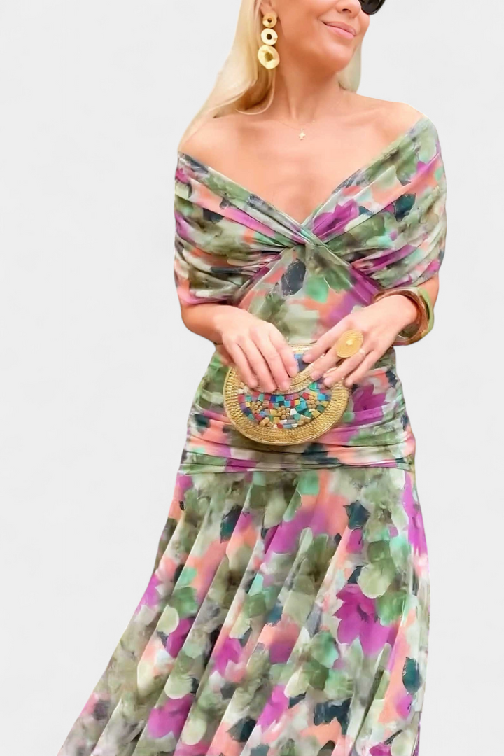 Seraphina — Off-Shoulder Ruched Evening Dress