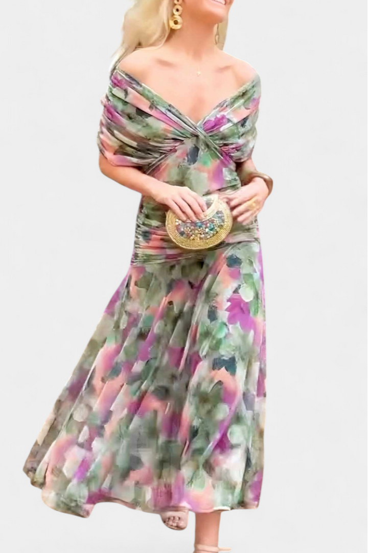 Seraphina — Off-Shoulder Ruched Evening Dress