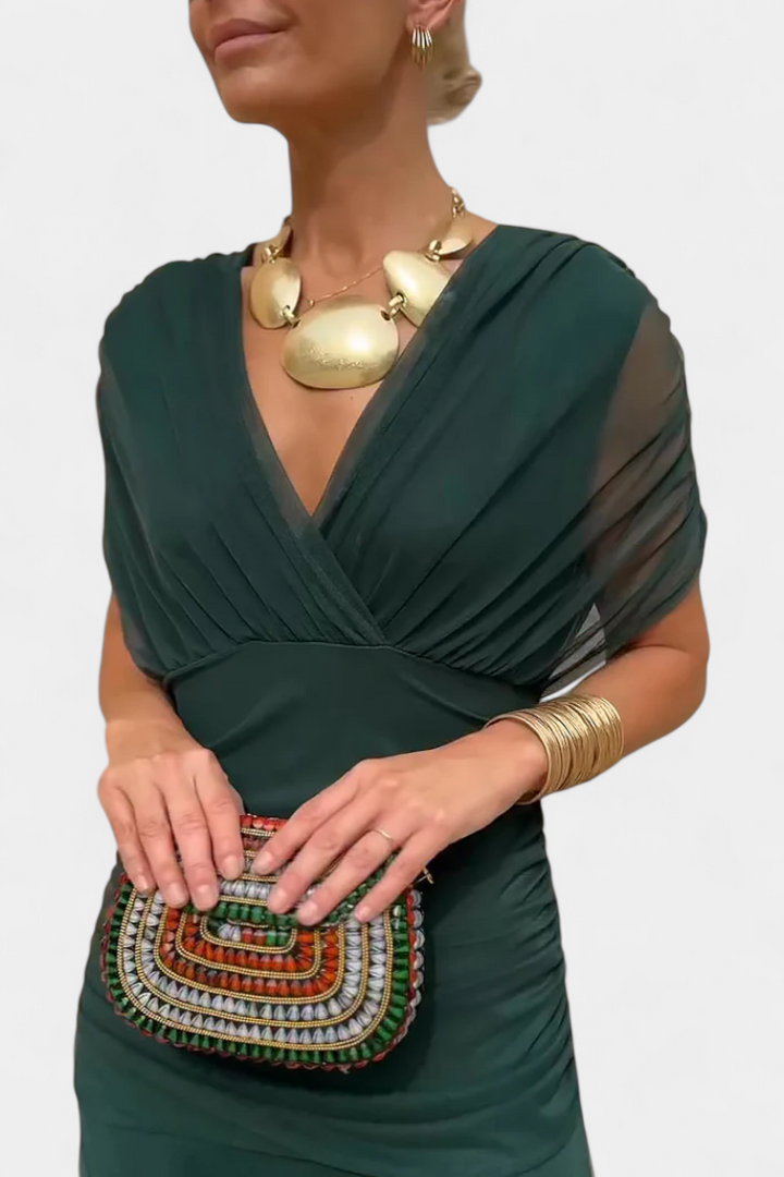 Seraphina — Off-Shoulder Ruched Evening Dress