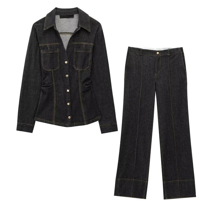 Delphine — Denim Jacket &amp; Wide-Leg Co-Ord