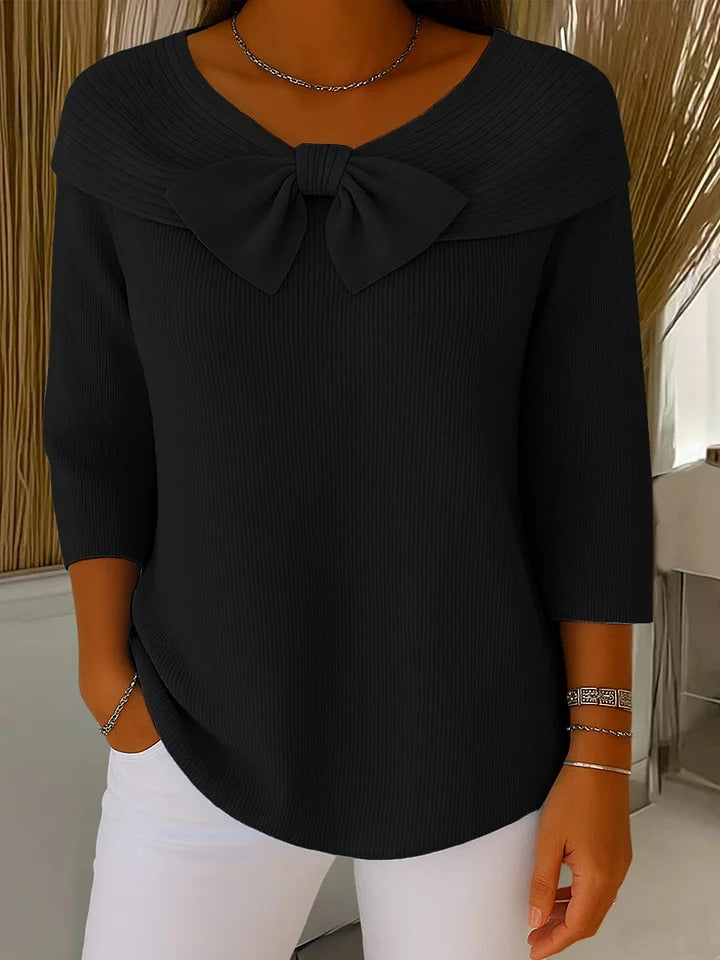 Heulyn — Bow-Detail Knit Sweater