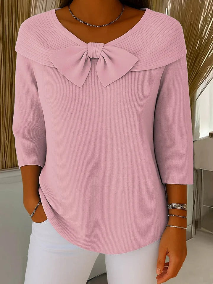 Heulyn — Bow-Detail Knit Sweater