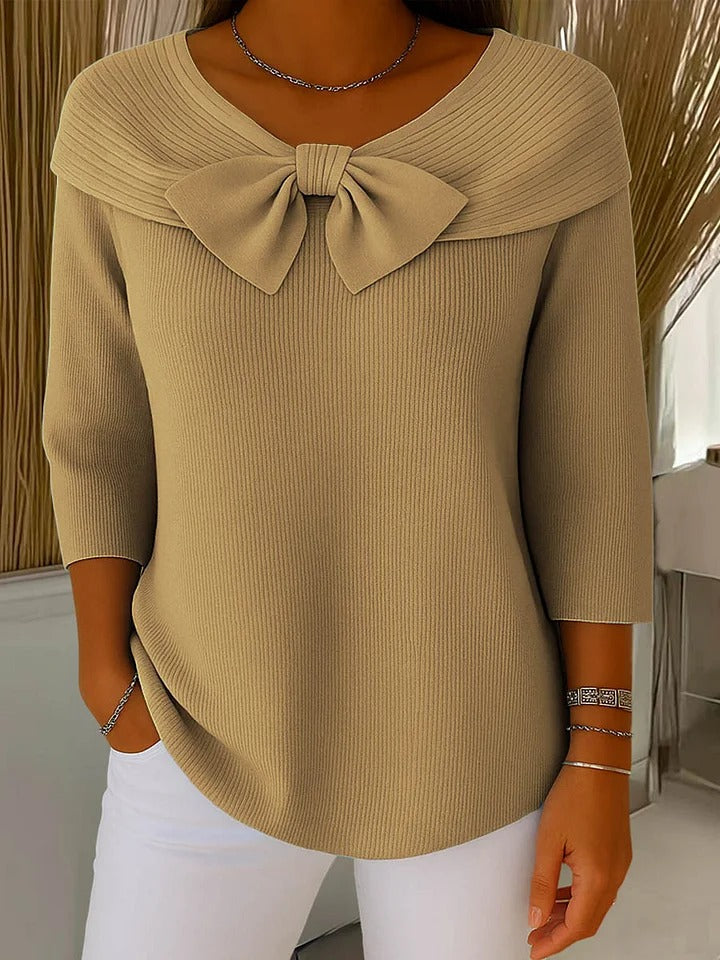 Heulyn — Bow-Detail Knit Sweater