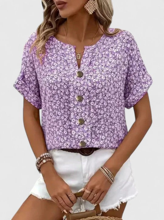 Lilias — Loose Floral Summer Top