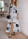 Verena — Button-Front Maxi Dress