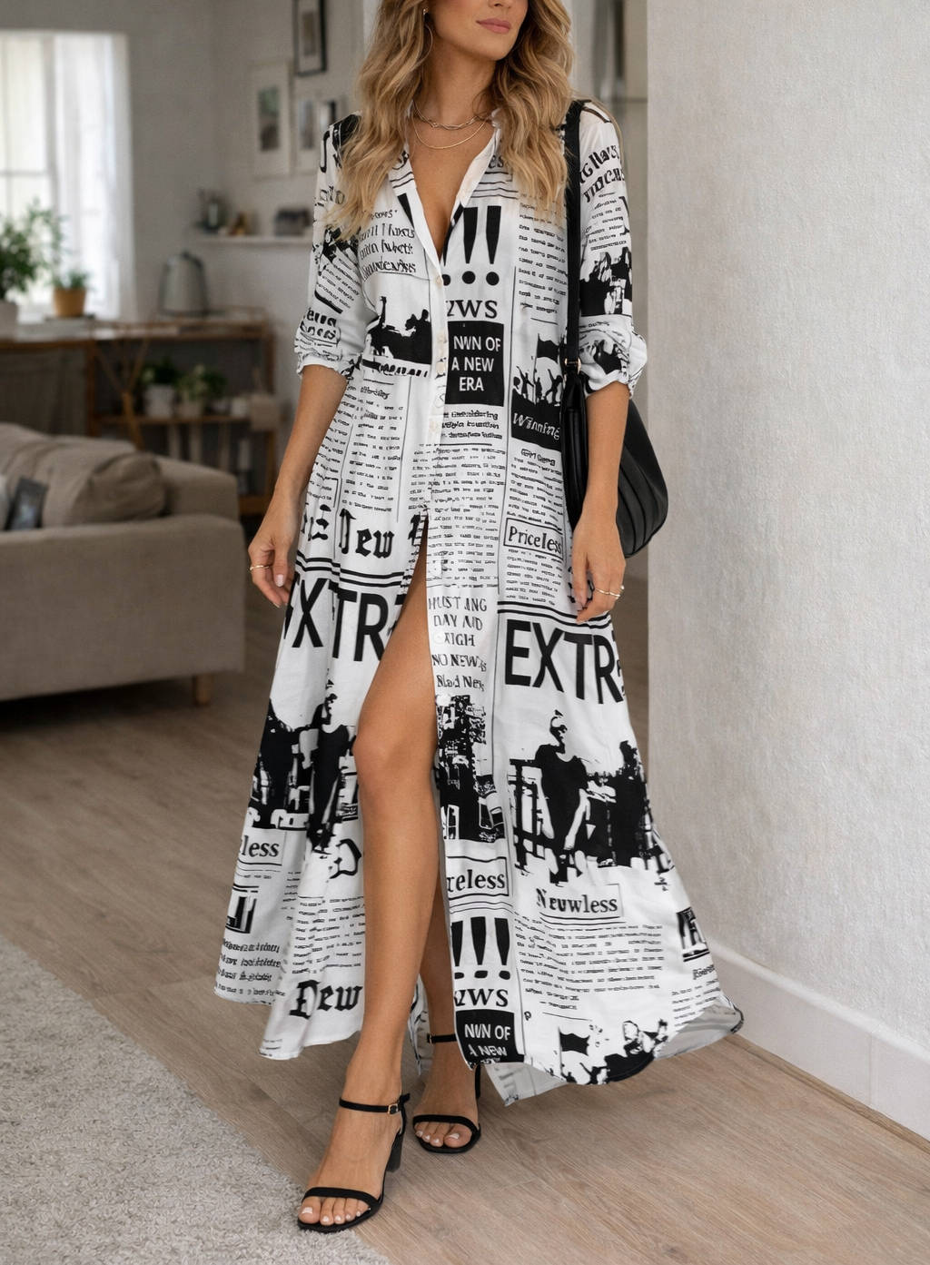 Verena — Button-Front Maxi Dress