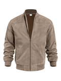 Ludwig — Suede Retro Bomber Jacket