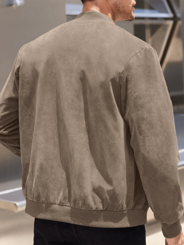 Ludwig — Suede Retro Bomber Jacket