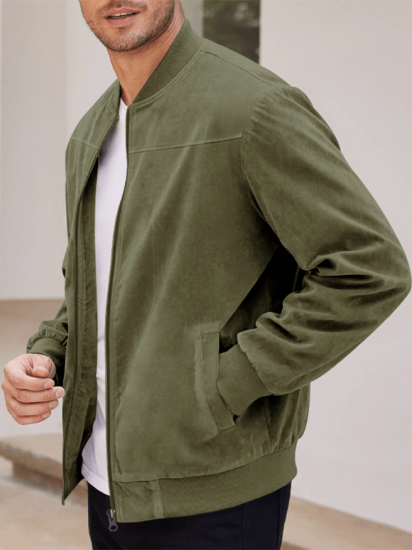 Ludwig — Suede Retro Bomber Jacket