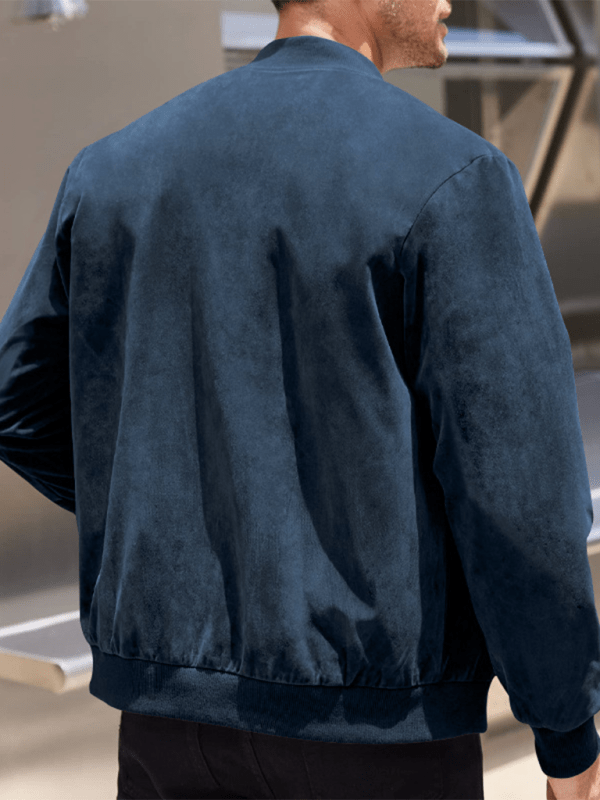 Ludwig — Suede Retro Bomber Jacket